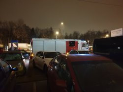 Пожар на крыше торгового центра "ТДТ" в Томилино