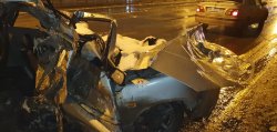 Массовая авария на мосту между Белой дачей и ТЦ Мега