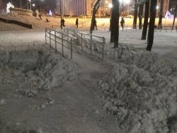 Как убирают снег в парках Люберец