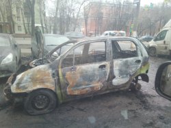 Загорелась машина на парковке в Люберцах