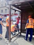 Вандалы разбили стёкла автобусной остановки на Хлебозаводе