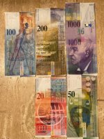 Куплю, обмен старые Швейцарские франки, бумажные Английские фунты стерлингов и др.